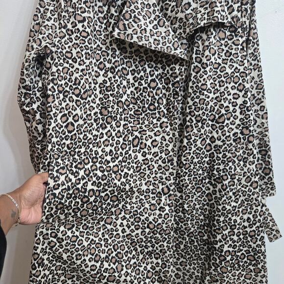 Dennis Basso Womens Mob Wife Classic Leopard Print Swing Coat Animal Print 1X - Picture 4 of 11